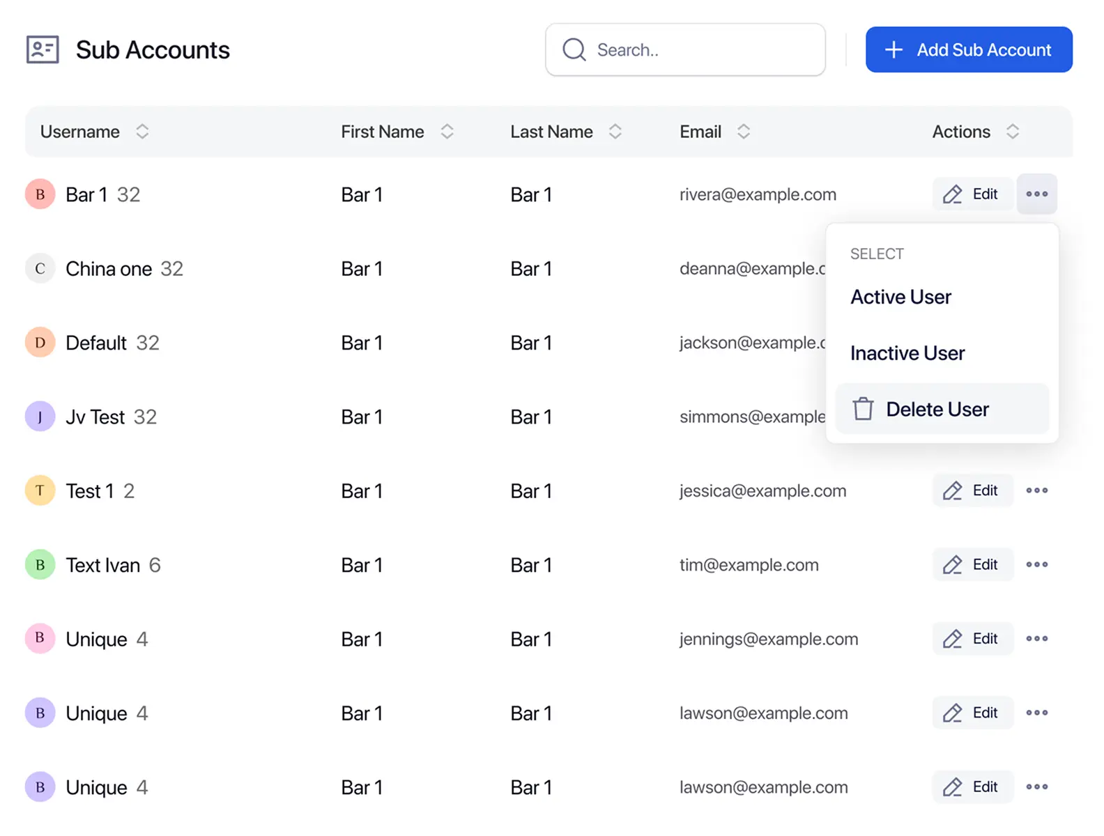 TextTorrent sub-account dashboard showing separate client or team workspaces